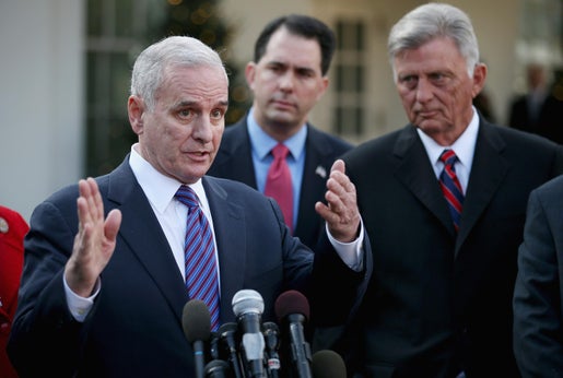Minnesota Gov. Mark Dayton, Wisconsin Gov. Scott Walker and Arkansas Gov. Mike Beebe